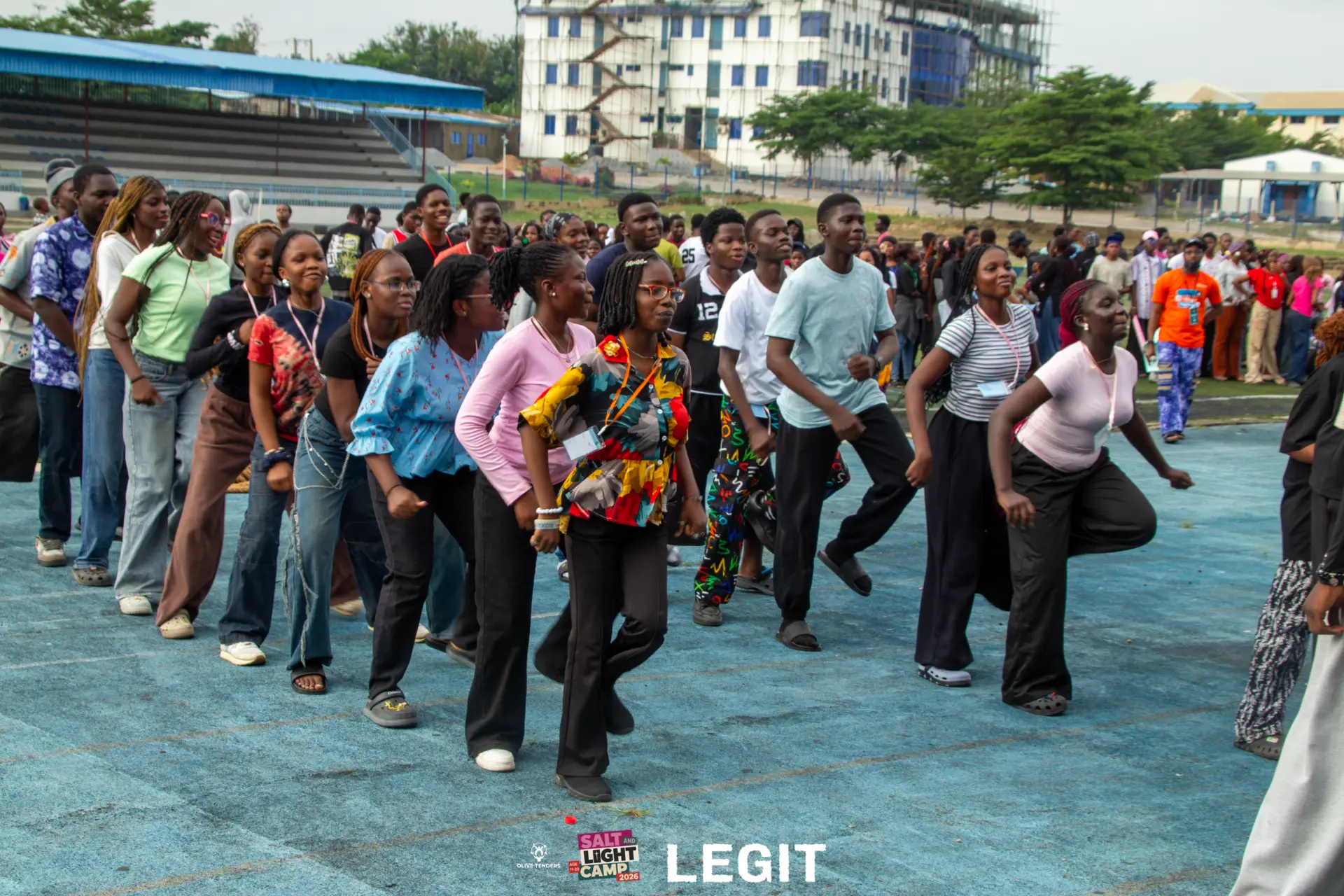 Campers taking part in a camp activity